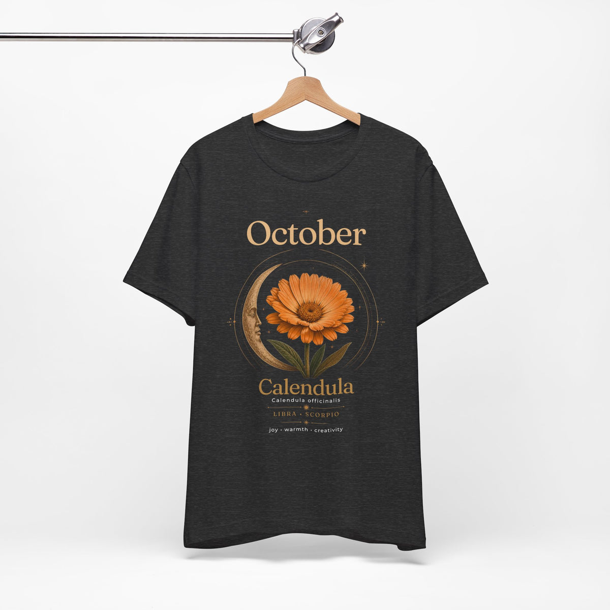 October Birth Flower Calendula T‑Shirt – Floral Birth Month Tee