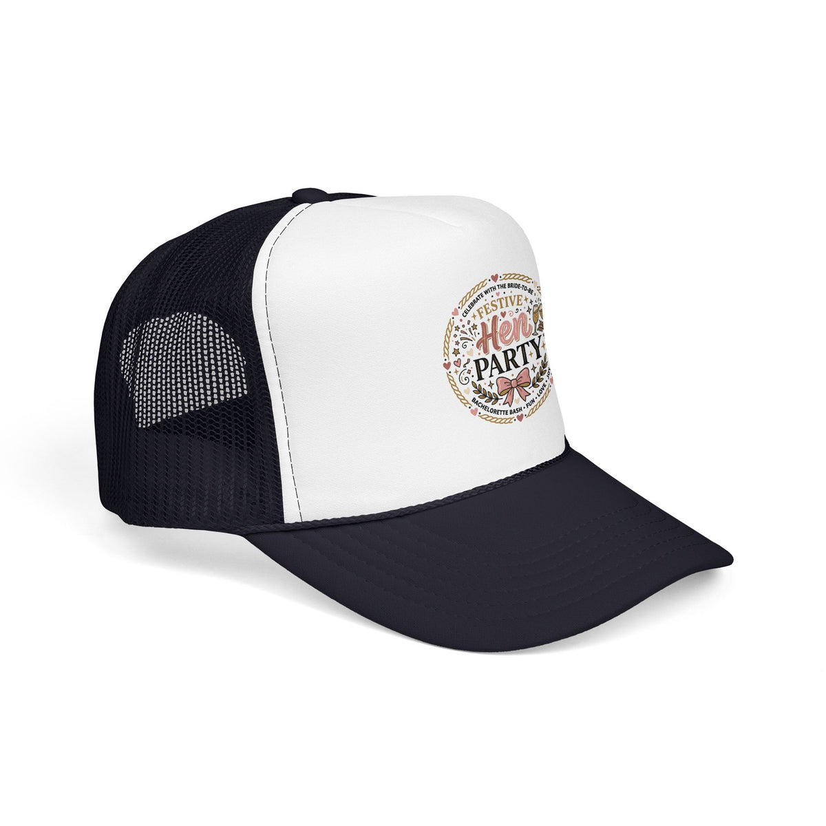 Hen Party Festive Foam Trucker Hat | Floral Wreath Design