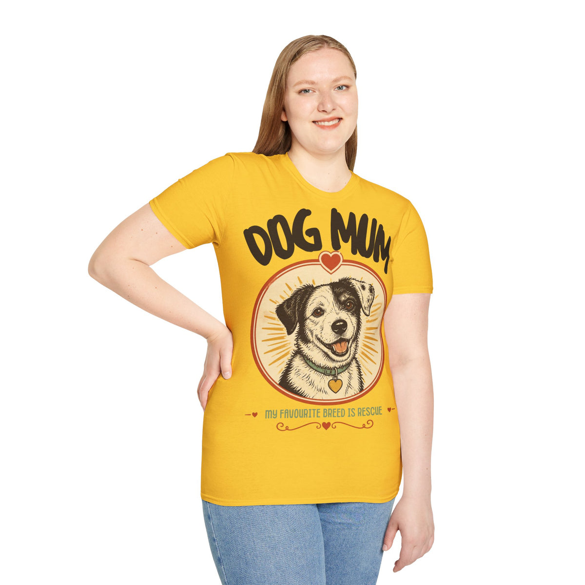 Dog Mum shirt | Rescue dog illustration T-Shirt