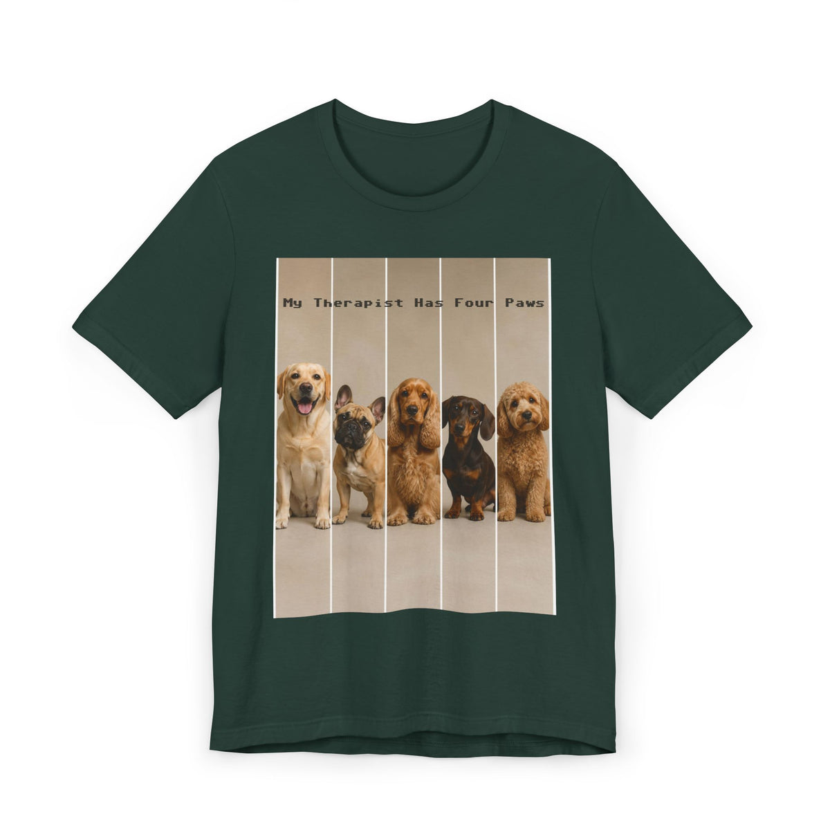 Dog Therapist T‑Shirt — "My Therapist Has Four Paws" Cute Puppy Graphic Tee
