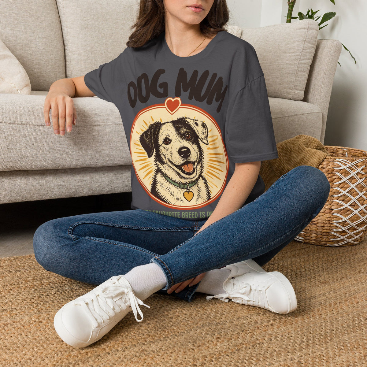 Dog Mum shirt | Rescue dog illustration T-Shirt