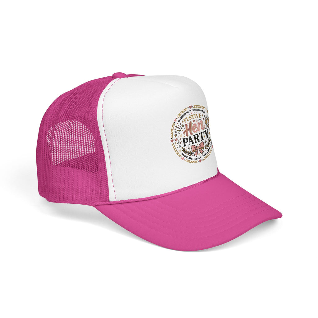 Hen Party Festive Foam Trucker Hat | Floral Wreath Design
