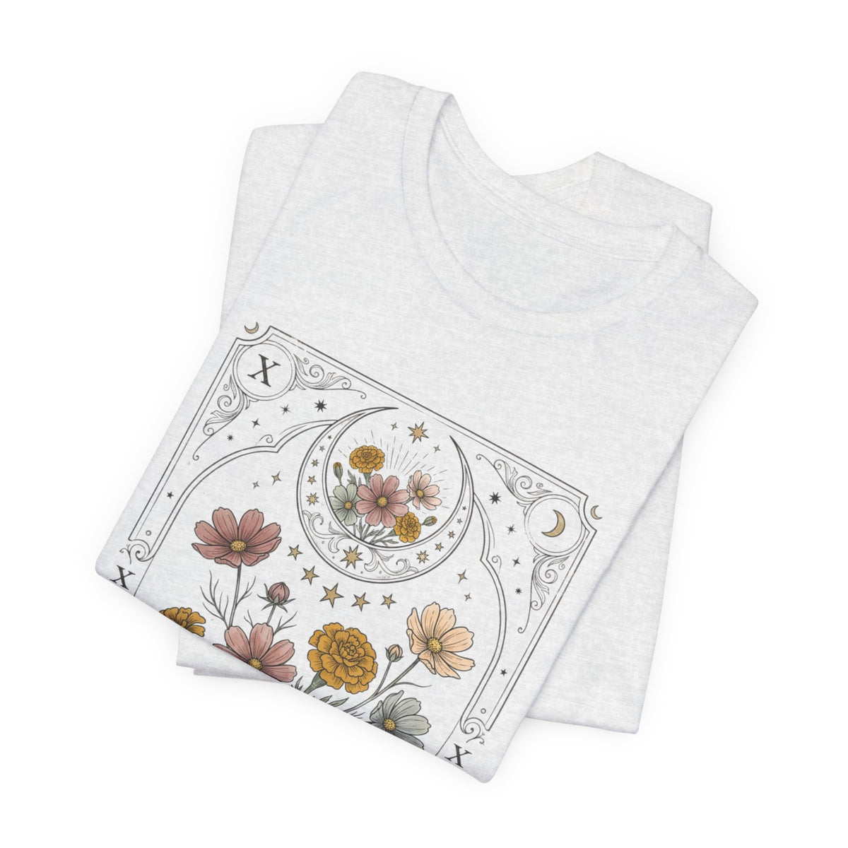 Libra & Scorpio Floral Zodiac T‑Shirt — Botanical Horoscope Tee