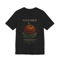 November Birth Flower Chrysanthemum Tee — Floral Birth Month T-Shirt