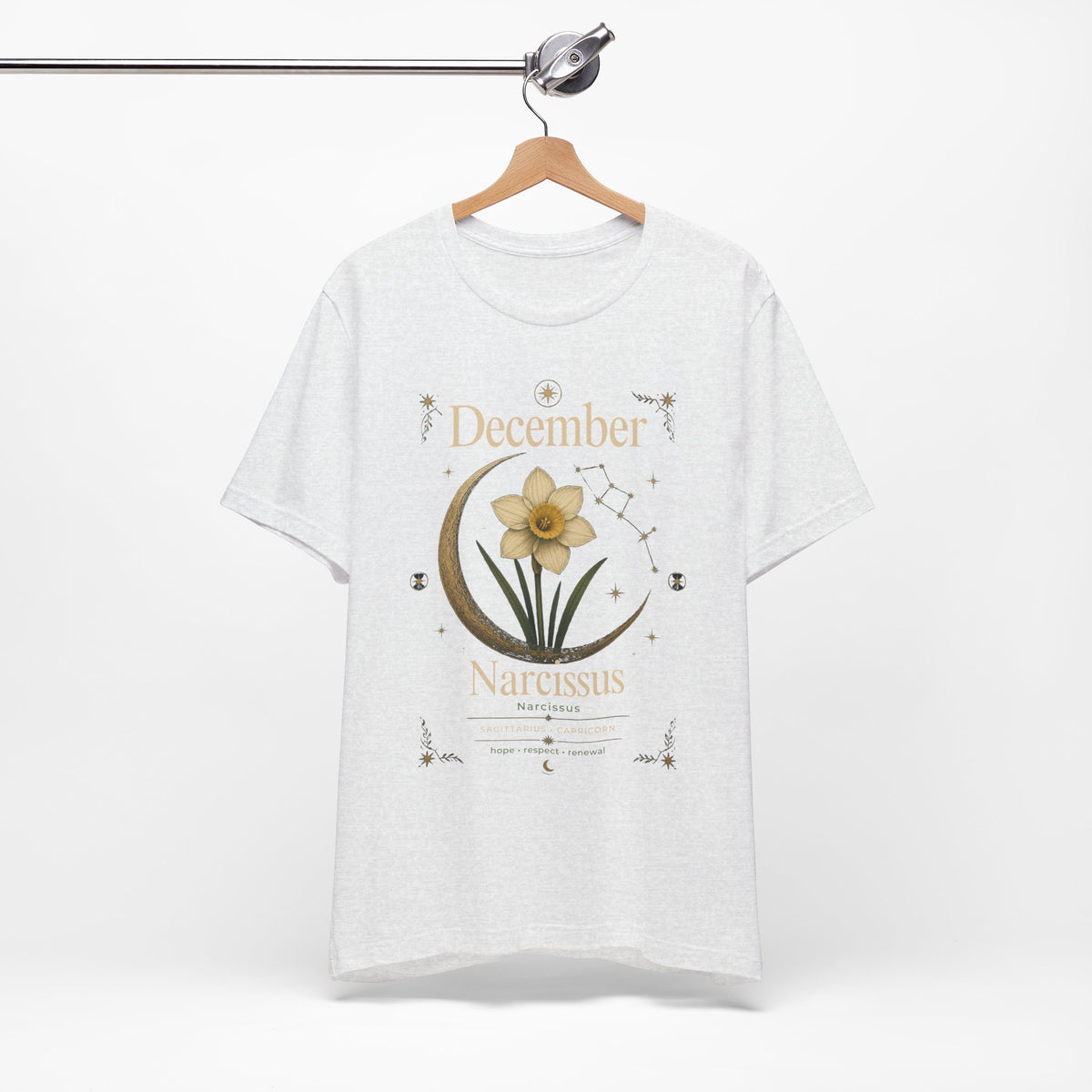 December Birth Flower - Narcissus T‑Shirt — Birth Month Flower Tee
