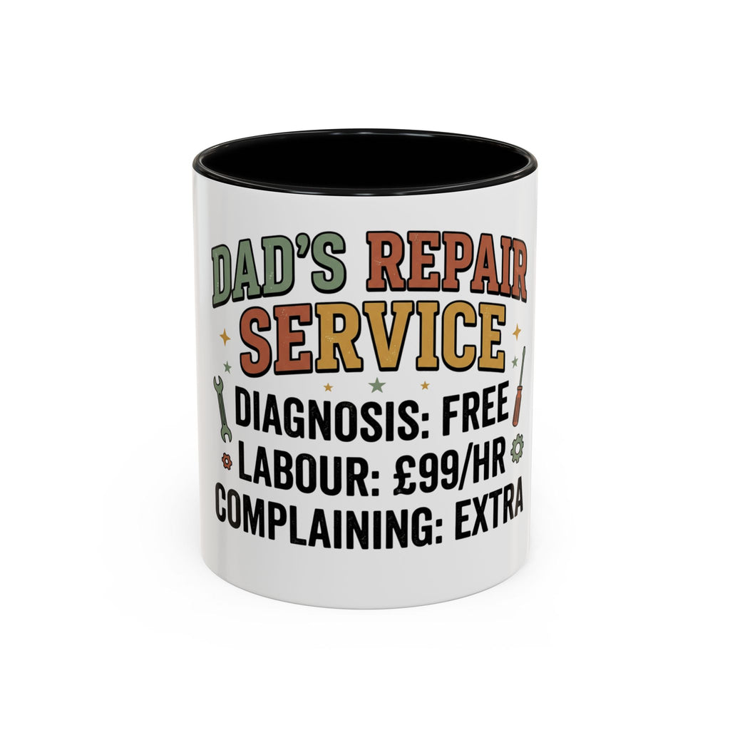 Dad's Repair Service Mug | Funny Diagnostic Labour Rate Coffee Mug