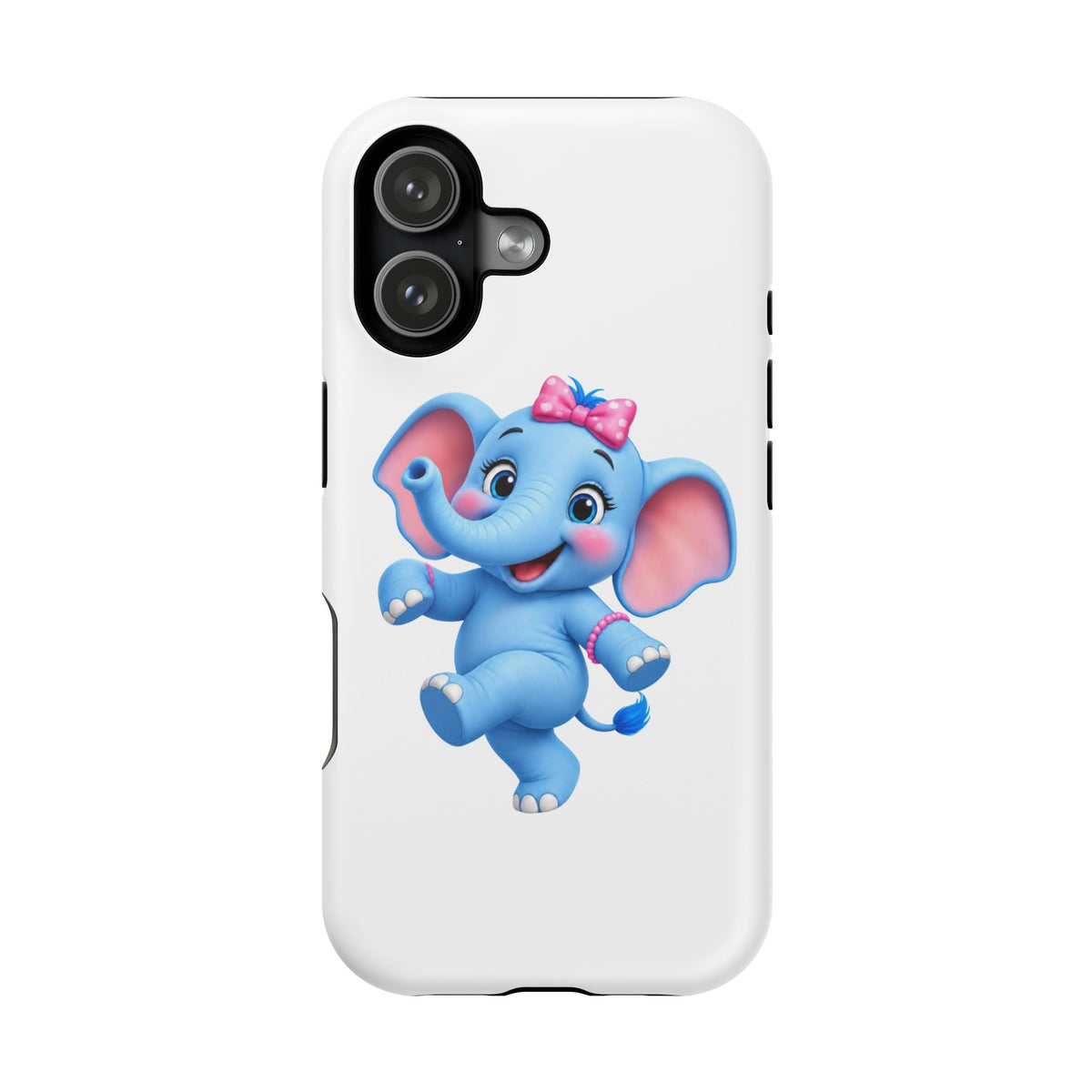 Cute Blue Baby Elephant Phone Case — Impact-Resistant Magnetic Case