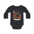 October Marigold Glow Organic Baby Bodysuit — Long‑Sleeve Floral Moon Design