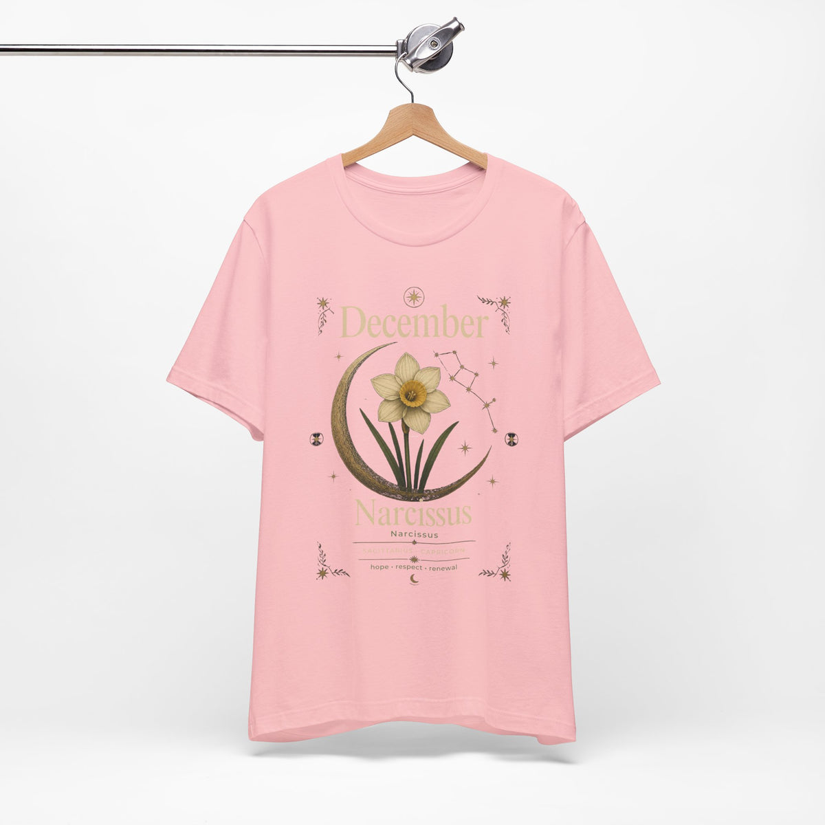 December Birth Flower - Narcissus T‑Shirt — Birth Month Flower Tee