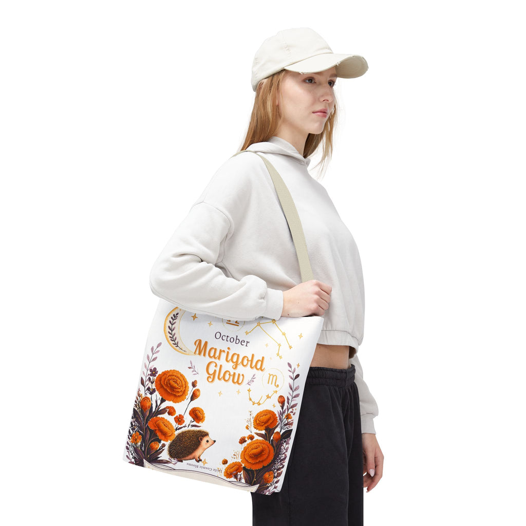 October Birth Flower - Marigold Glow Tote Bag (AOP)
