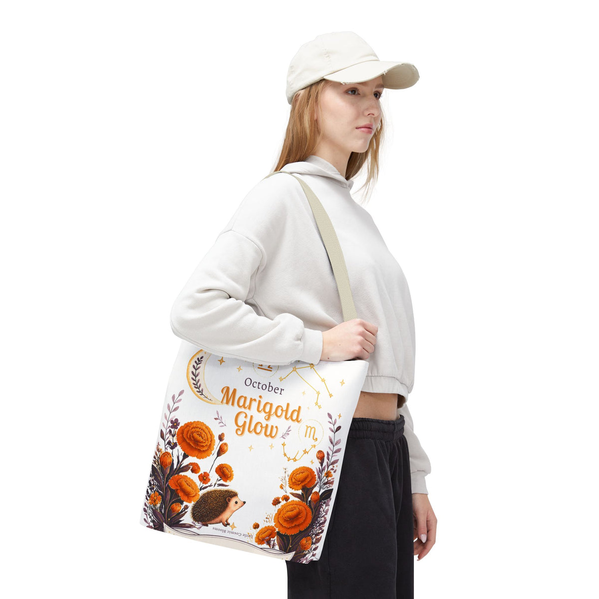 October Birth Flower - Marigold Glow Tote Bag (AOP)