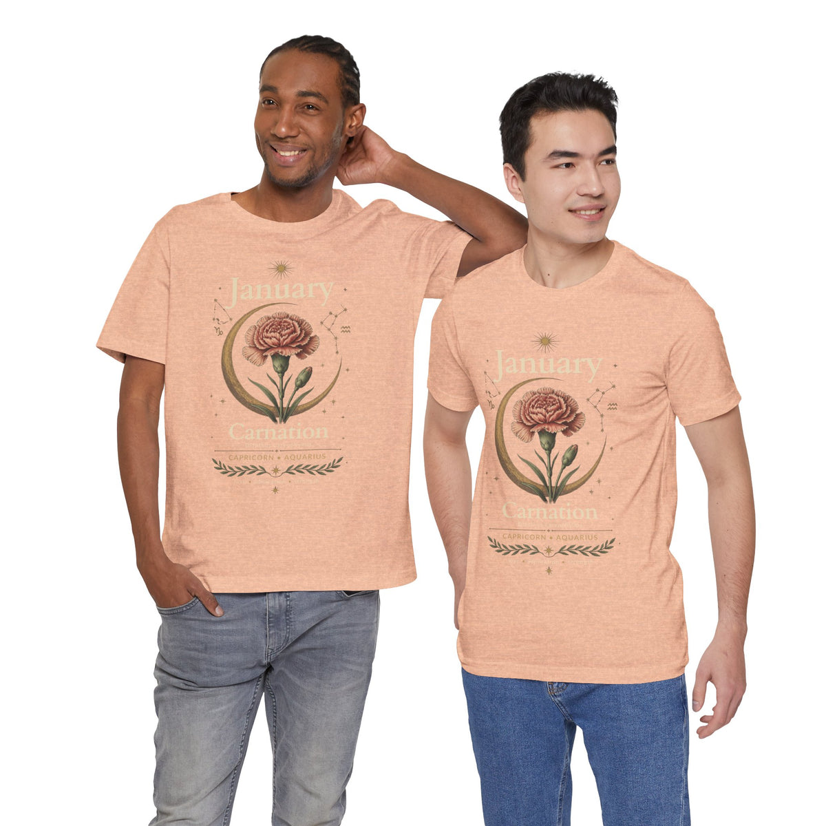 January Birth Flower - Carnation T-Shirt — Birth Month Flower Tee