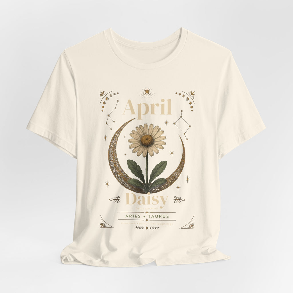 April Birth Flower Tee | Daisy Botanical Design | Birthday Gift