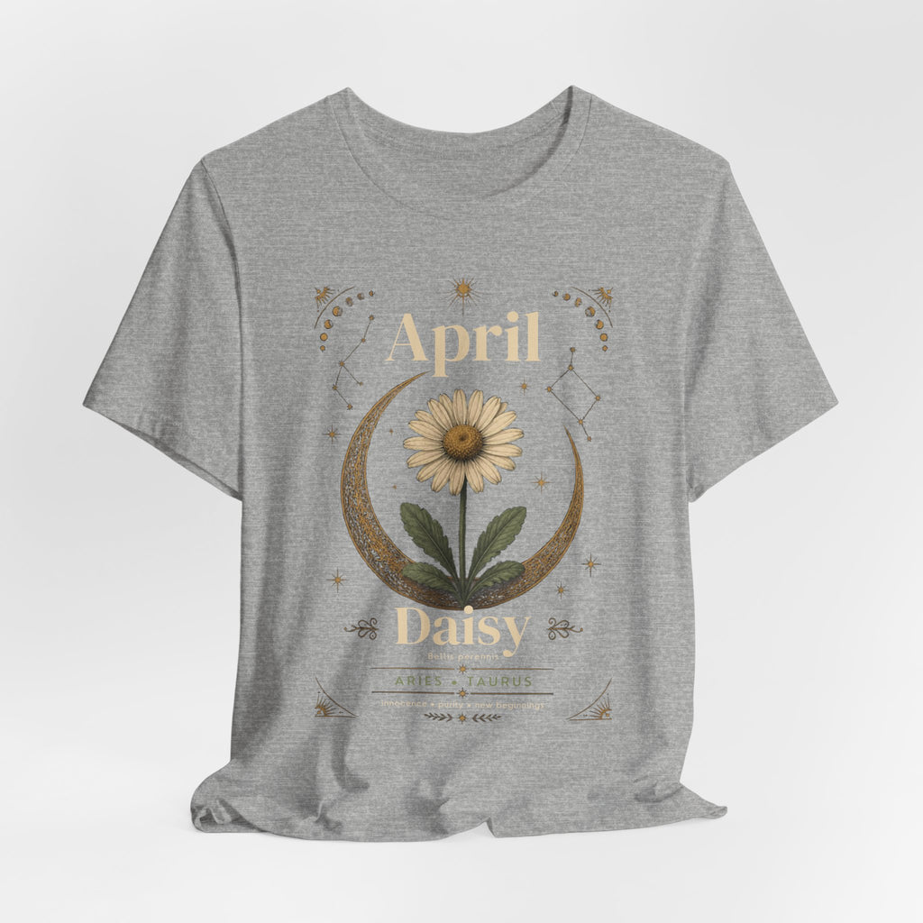 April Birth Flower Tee | Daisy Botanical Design | Birthday Gift