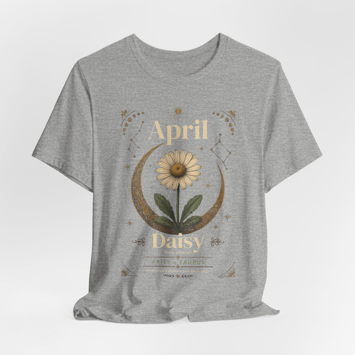 April Birth Flower Tee | Daisy Botanical Design | Birthday Gift