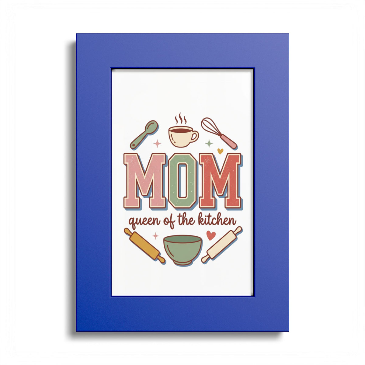 Kitchen Mom Poster — "MOM: Queen of the Kitchen" Color Frame Print