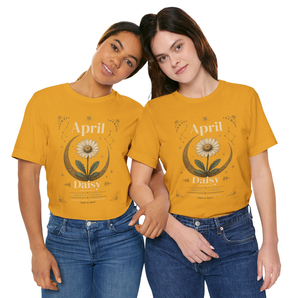 April Birth Flower Tee | Daisy Botanical Design | Birthday Gift