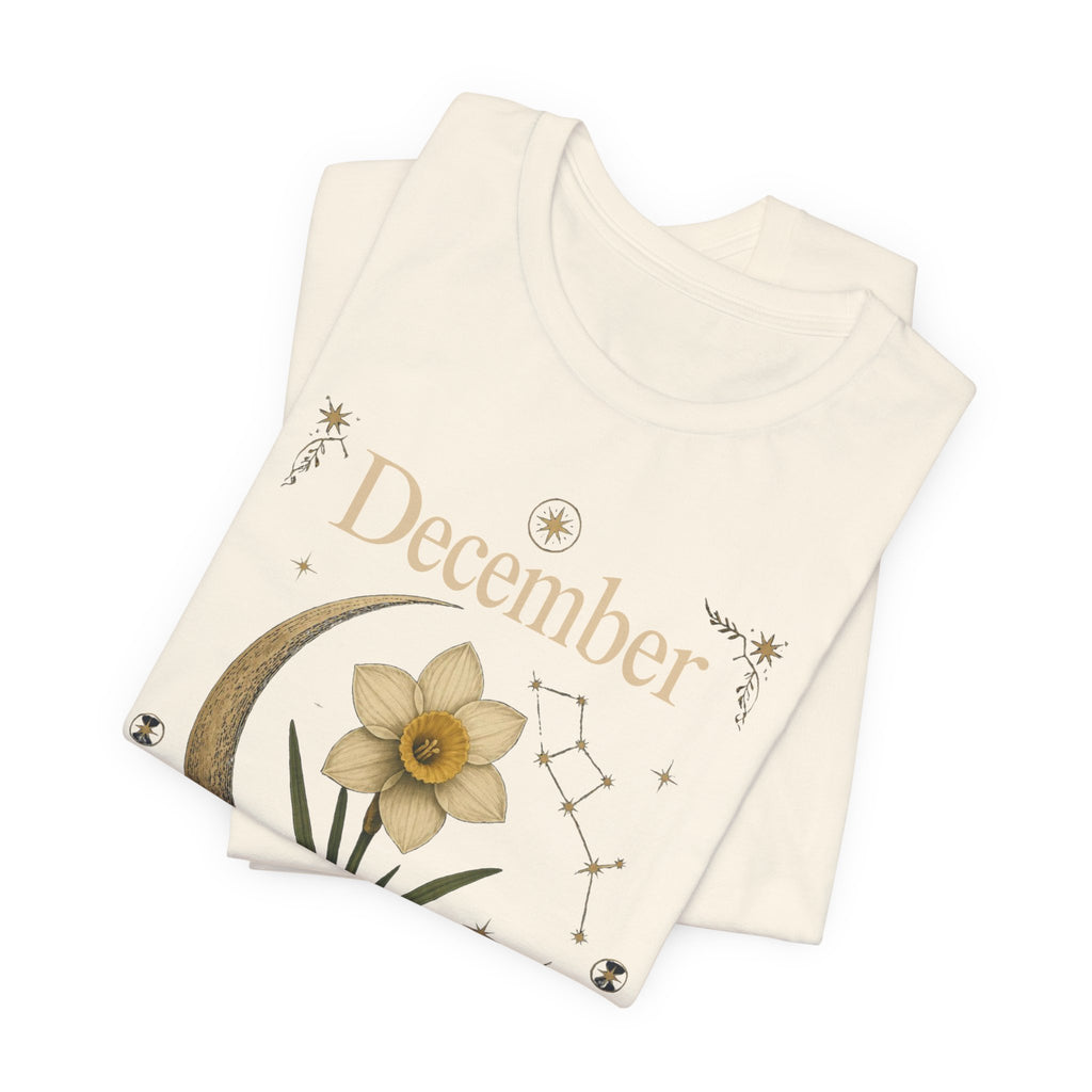 December Birth Flower - Narcissus T‑Shirt — Birth Month Flower Tee