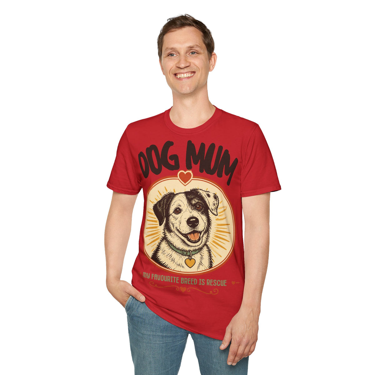 Dog Mum shirt | Rescue dog illustration T-Shirt
