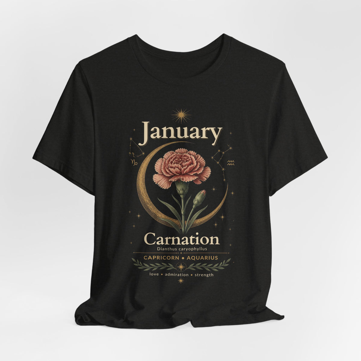 January Birth Flower - Carnation T-Shirt — Birth Month Flower Tee