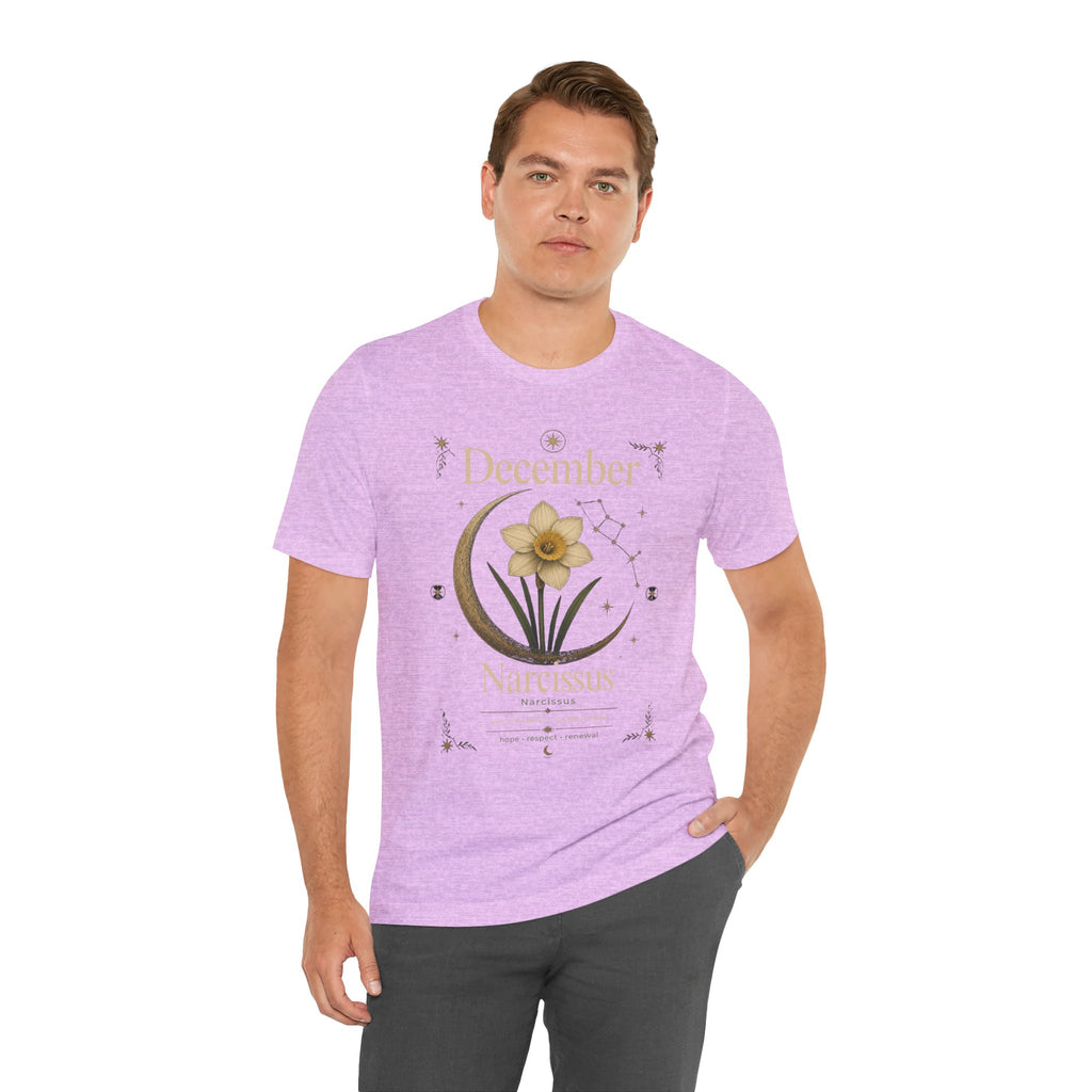 December Birth Flower - Narcissus T‑Shirt — Birth Month Flower Tee