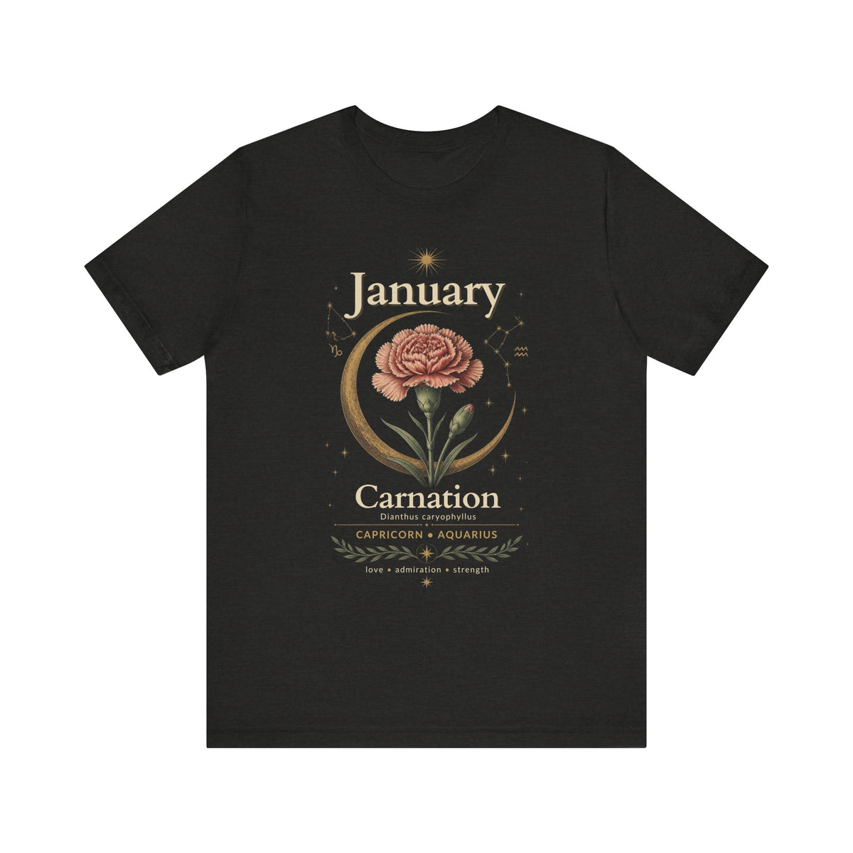 January Birth Flower - Carnation T-Shirt — Birth Month Flower Tee
