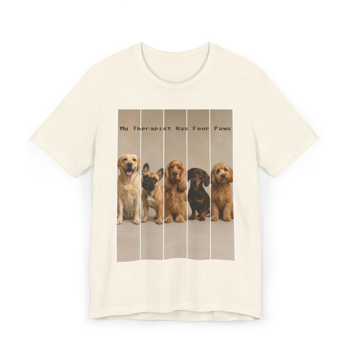 Dog Therapist T‑Shirt — "My Therapist Has Four Paws" Cute Puppy Graphic Tee