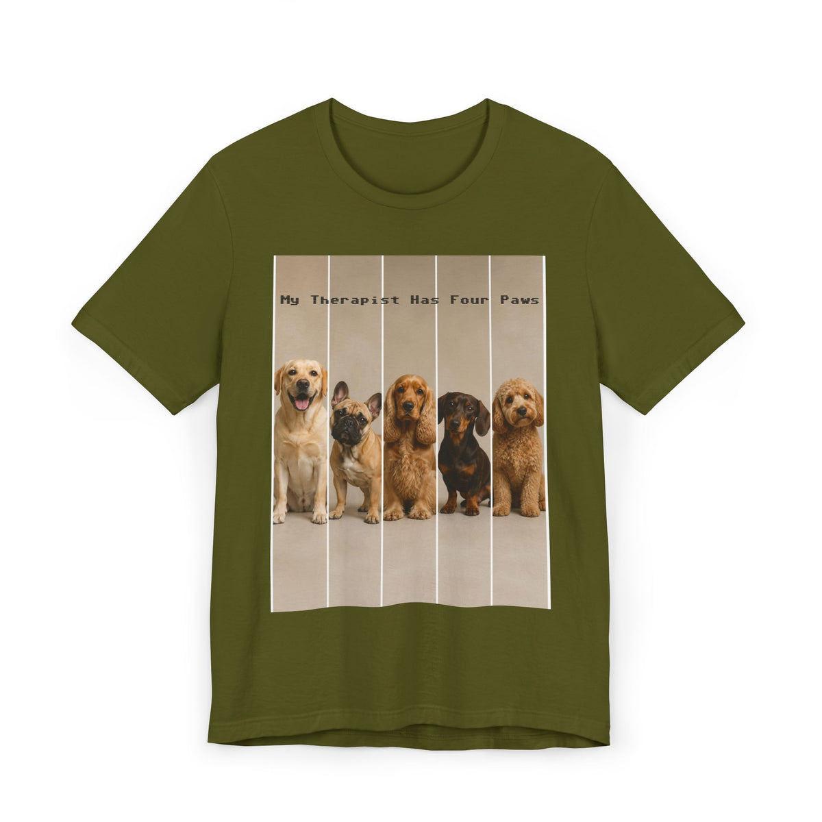 Dog Therapist T‑Shirt — "My Therapist Has Four Paws" Cute Puppy Graphic Tee