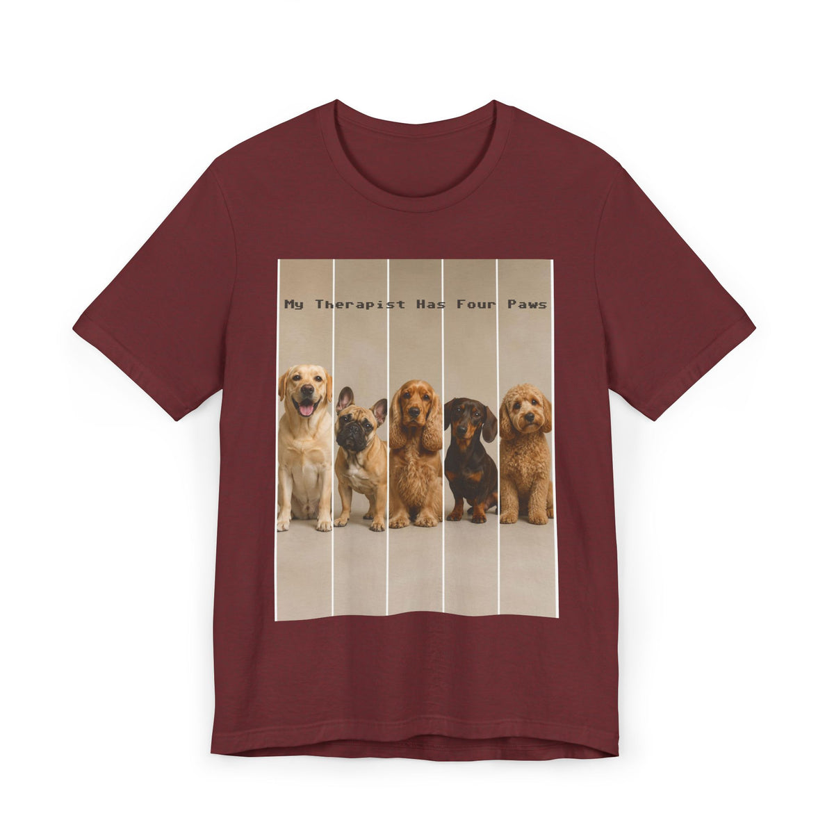 Dog Therapist T‑Shirt — "My Therapist Has Four Paws" Cute Puppy Graphic Tee