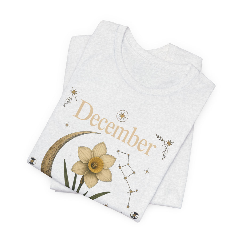 December Birth Flower - Narcissus T‑Shirt — Birth Month Flower Tee