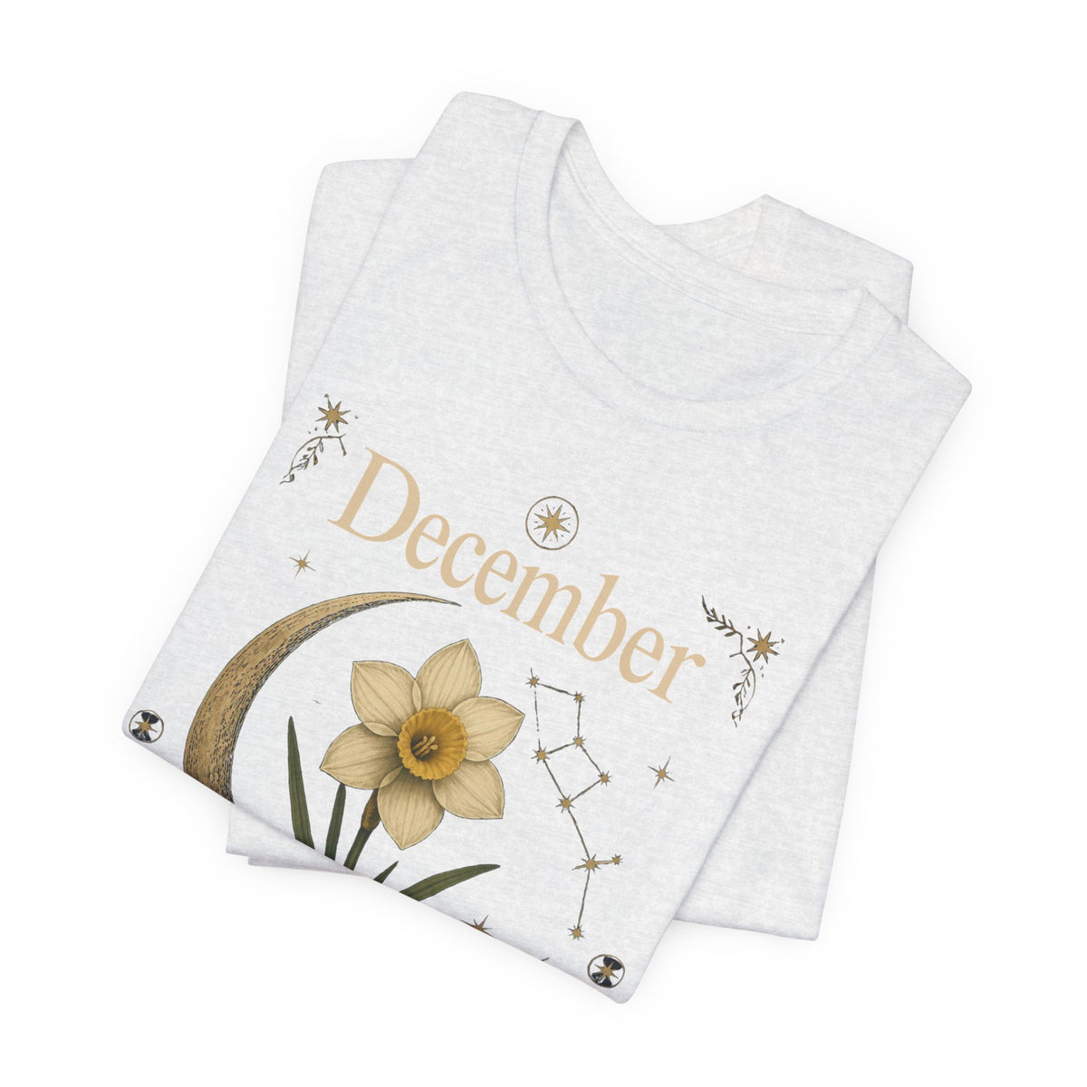 December Birth Flower - Narcissus T‑Shirt — Birth Month Flower Tee