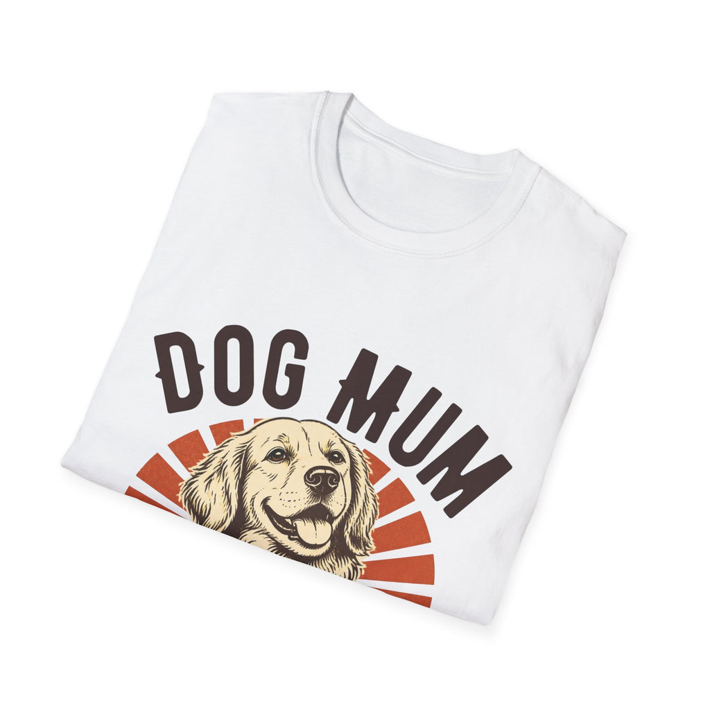 Dog Mum Raised By Paws T-Shirt | Golden Retriever Retro