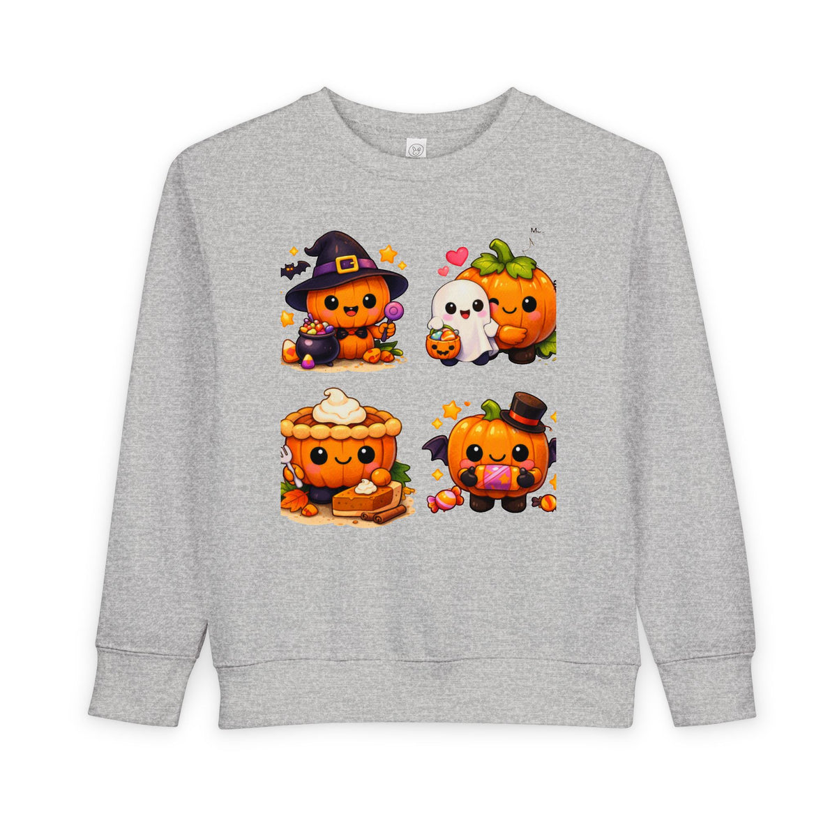 Cute Halloween Pumpkin Characters Toddler Sweatshirt | Kids Pullover