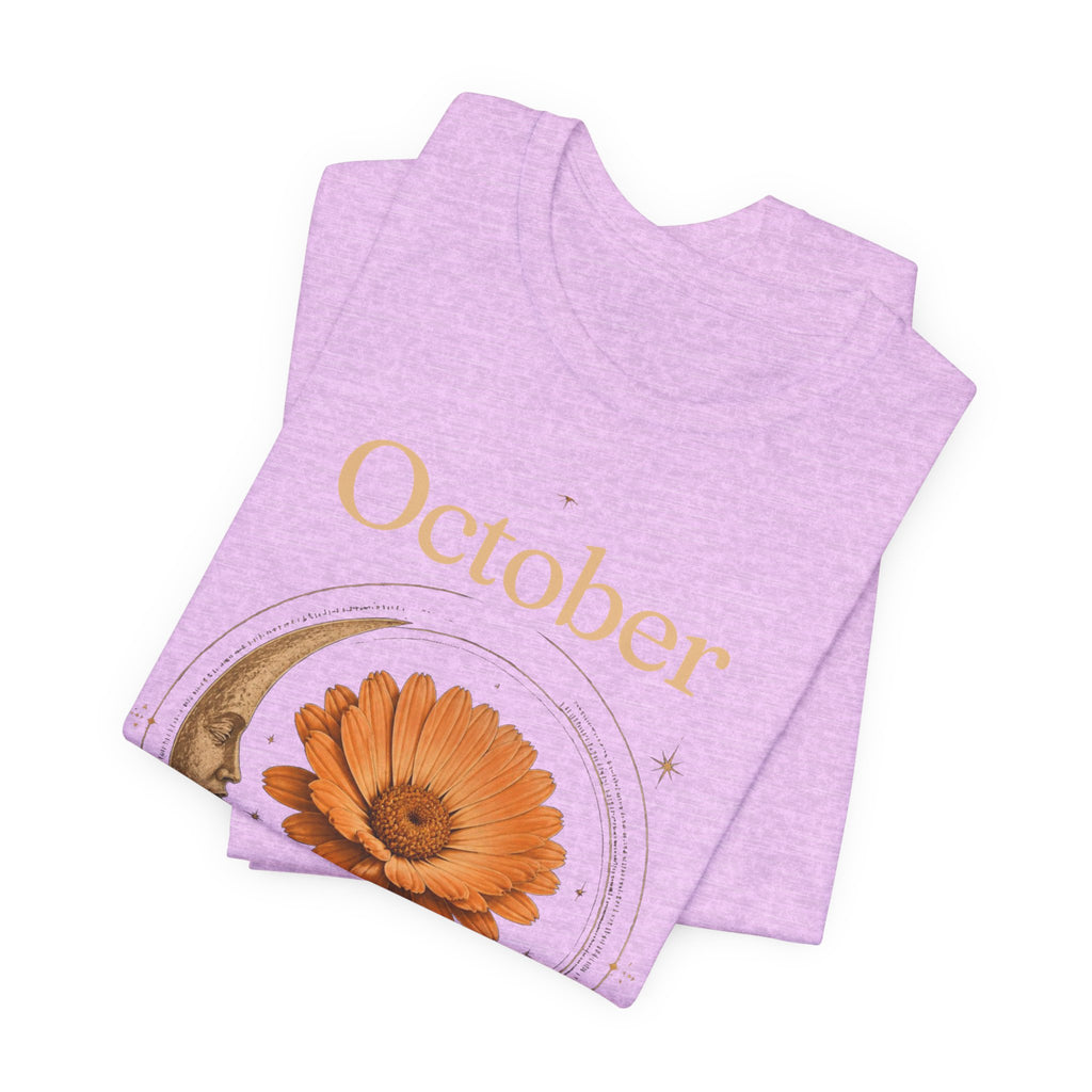 October Birth Flower Calendula T‑Shirt – Floral Birth Month Tee