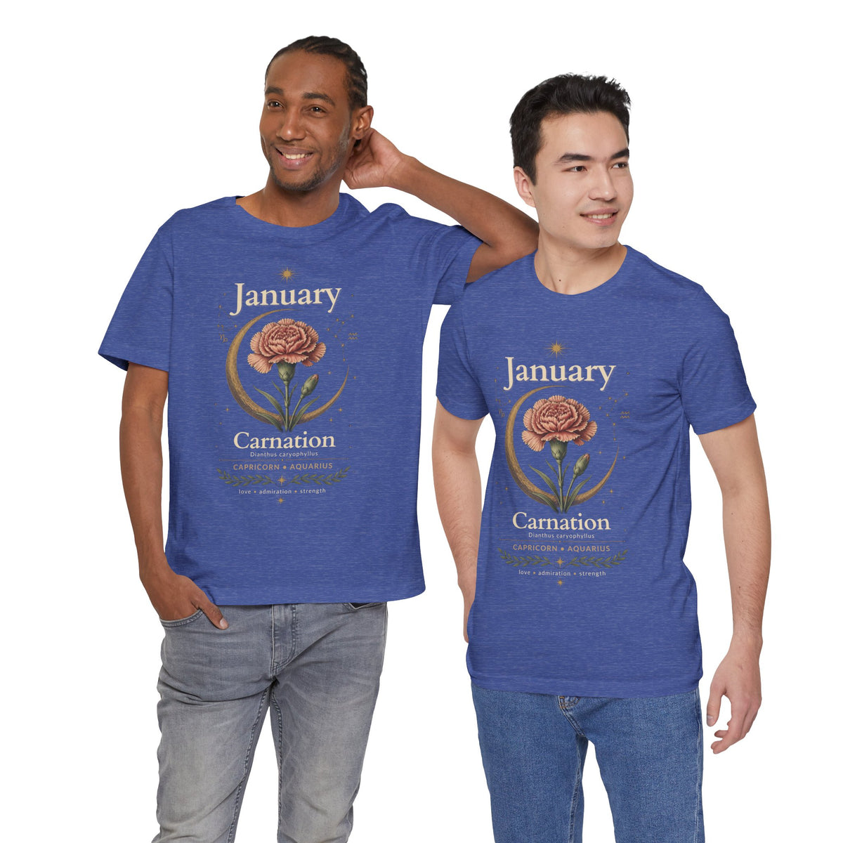 January Birth Flower - Carnation T-Shirt — Birth Month Flower Tee