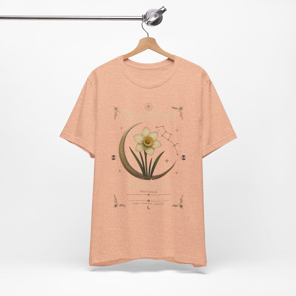December Birth Flower - Narcissus T‑Shirt — Birth Month Flower Tee