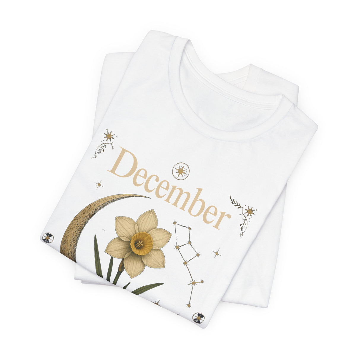 December Birth Flower - Narcissus T‑Shirt — Birth Month Flower Tee