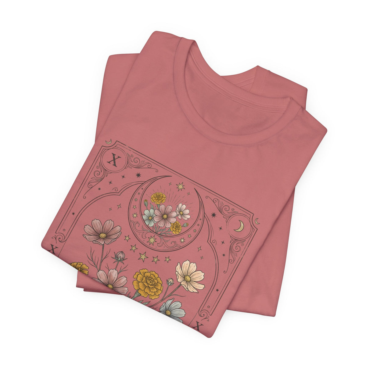Libra & Scorpio Floral Zodiac T‑Shirt — Botanical Horoscope Tee