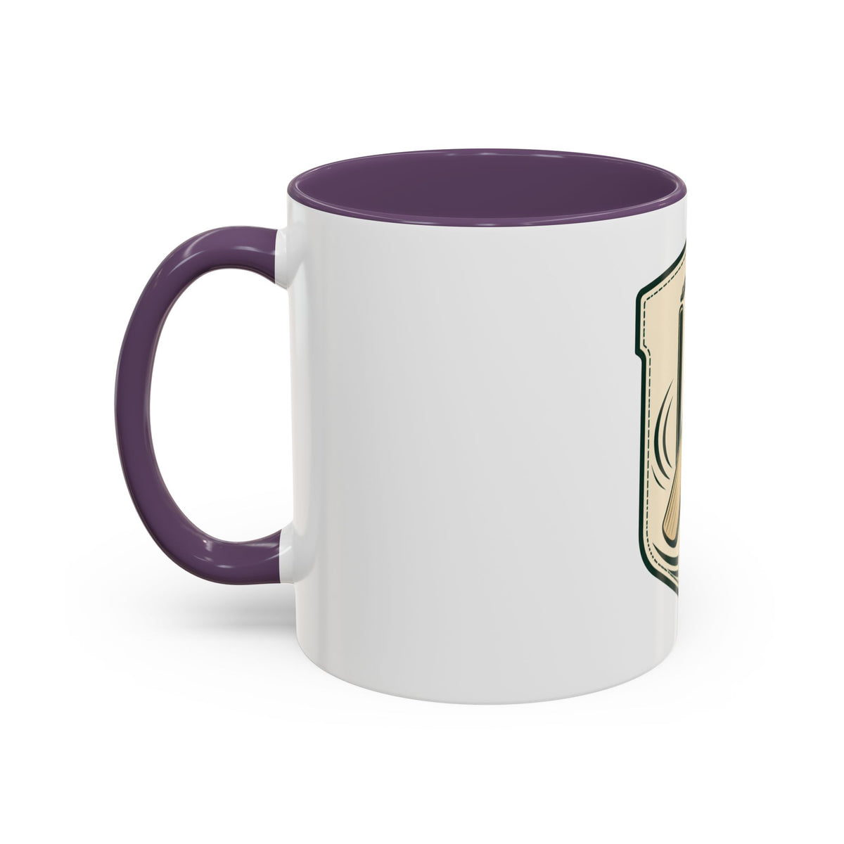 Cricket Crest Accent Mug — Vintage Bat & Ball Coffee Cup (11/15oz)