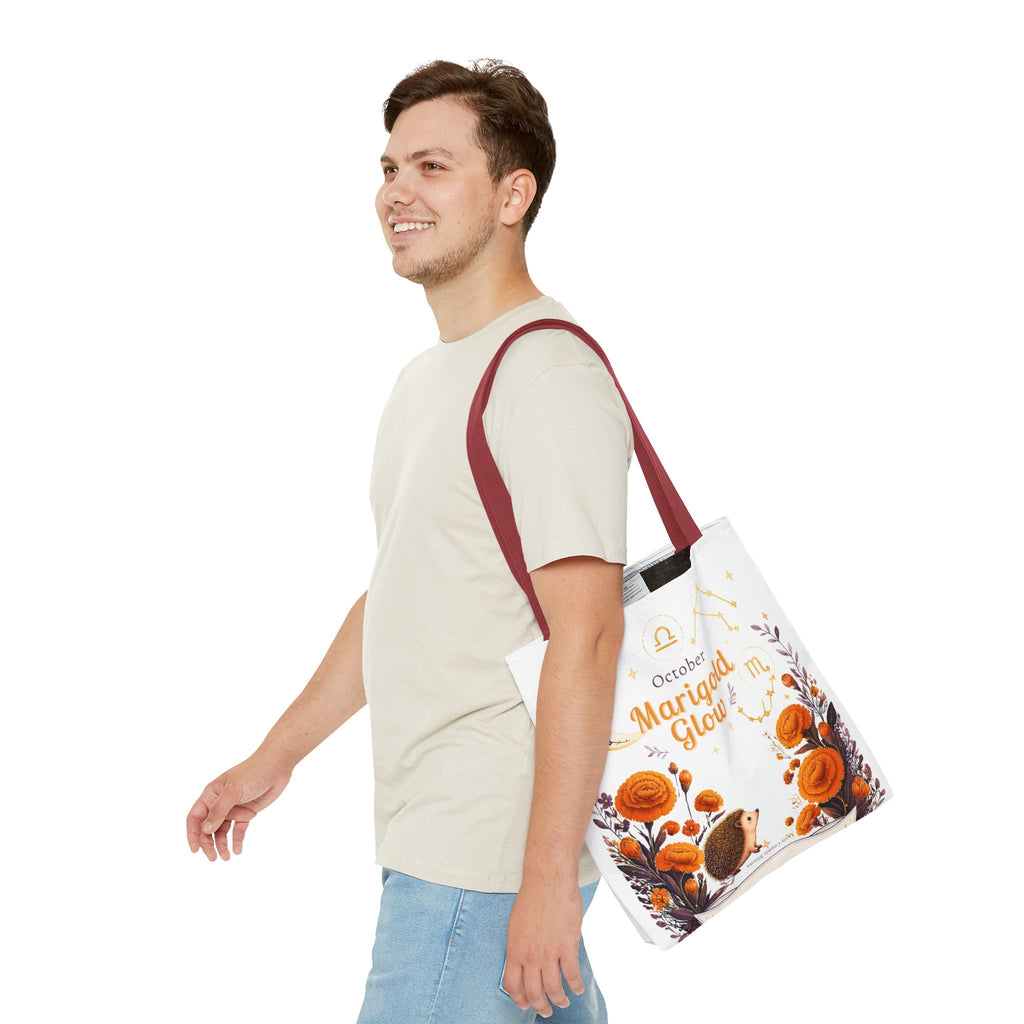 October Birth Flower - Marigold Glow Tote Bag (AOP)