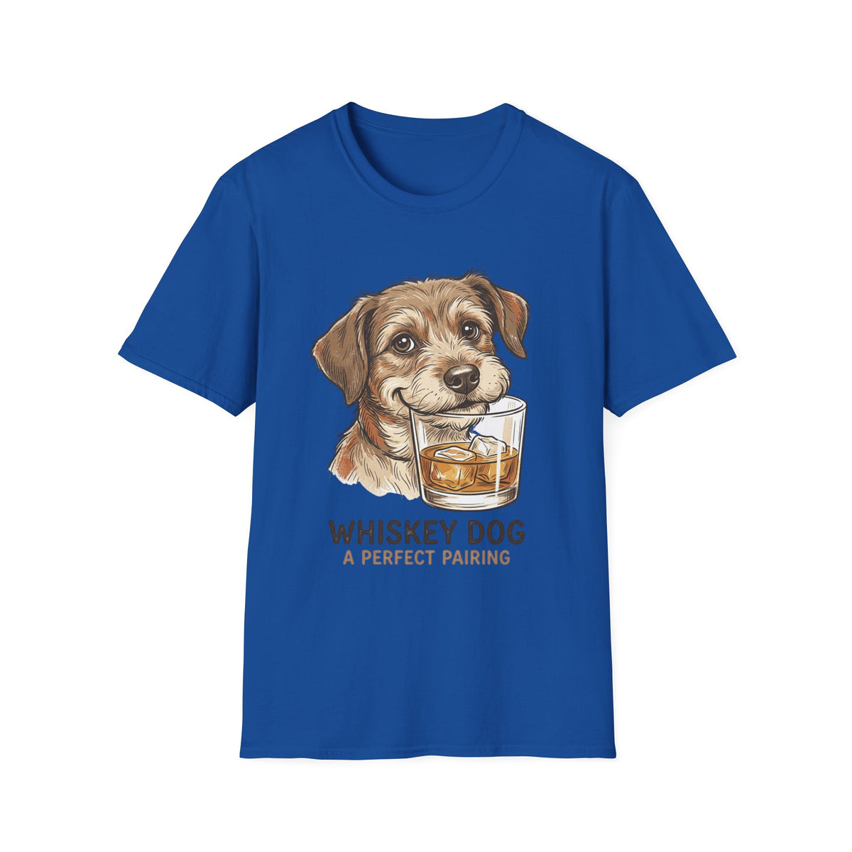 Whiskey Dog A Perfect Pairing T-Shirt | Dog & Whiskey Illustration
