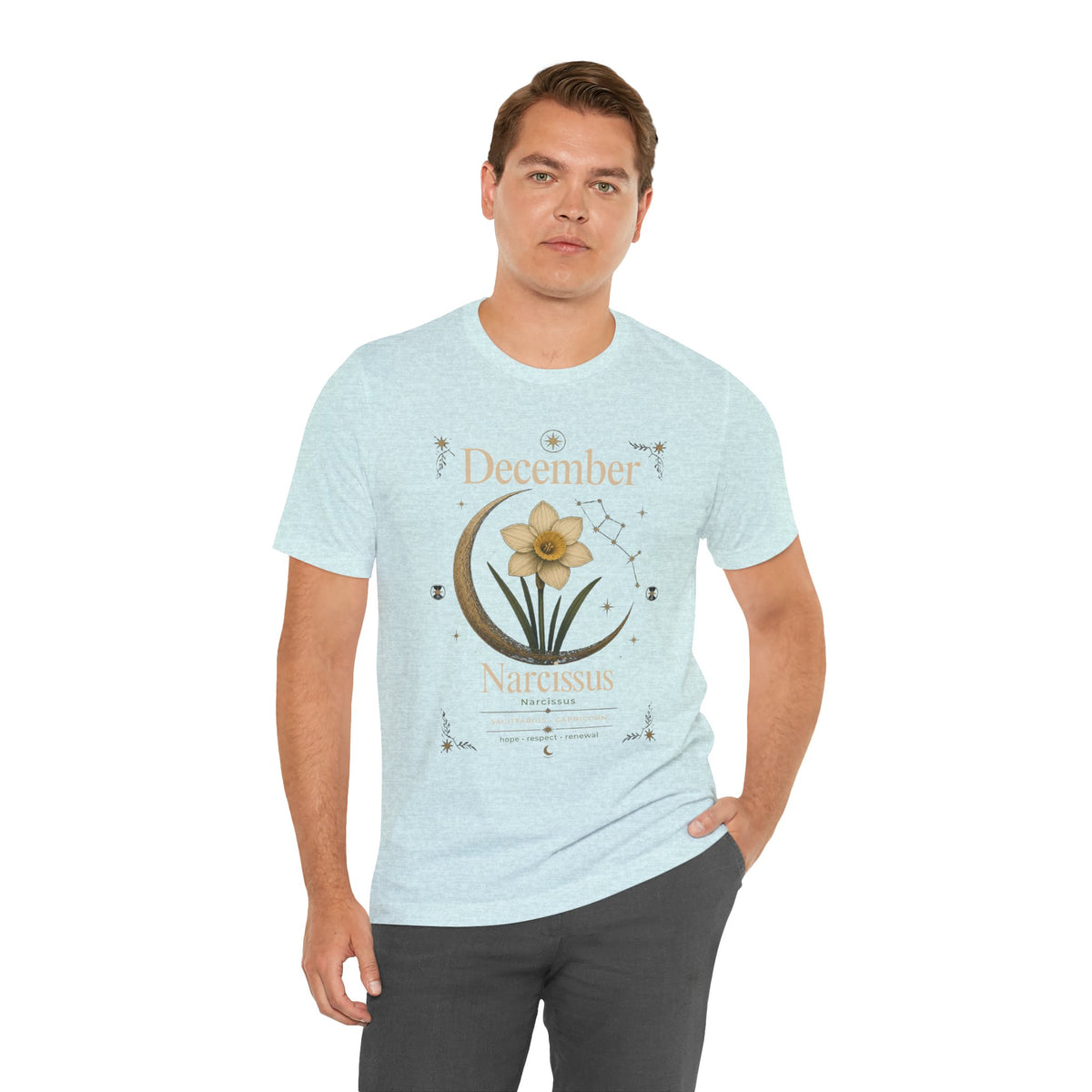 December Birth Flower - Narcissus T‑Shirt — Birth Month Flower Tee