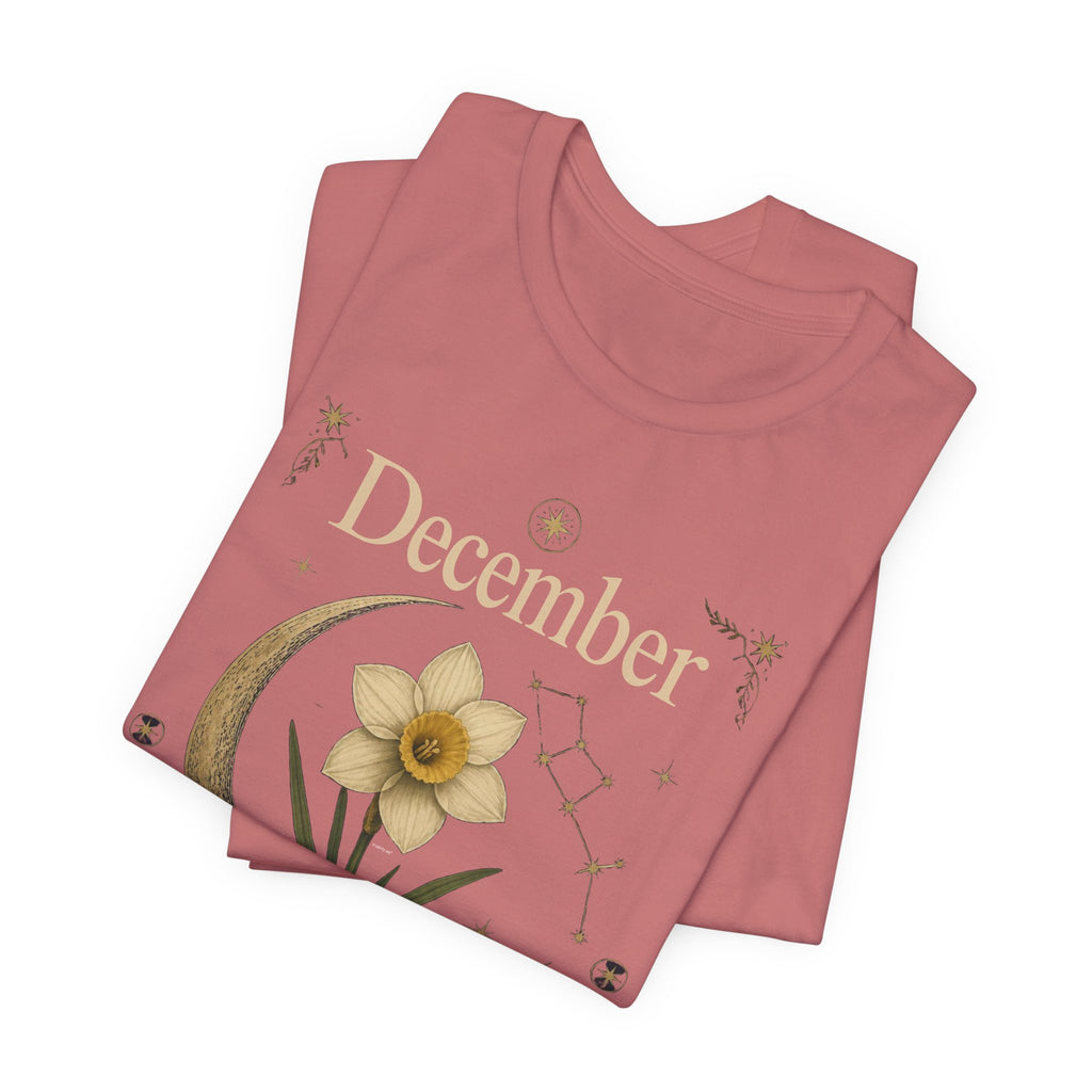 December Birth Flower - Narcissus T‑Shirt — Birth Month Flower Tee