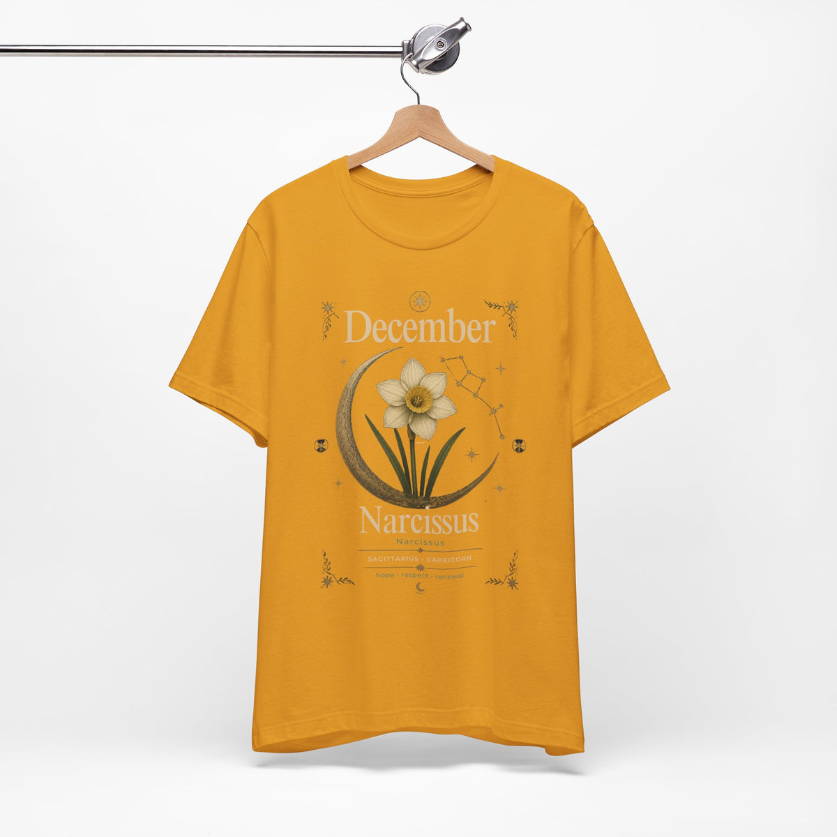 December Birth Flower - Narcissus T‑Shirt — Birth Month Flower Tee