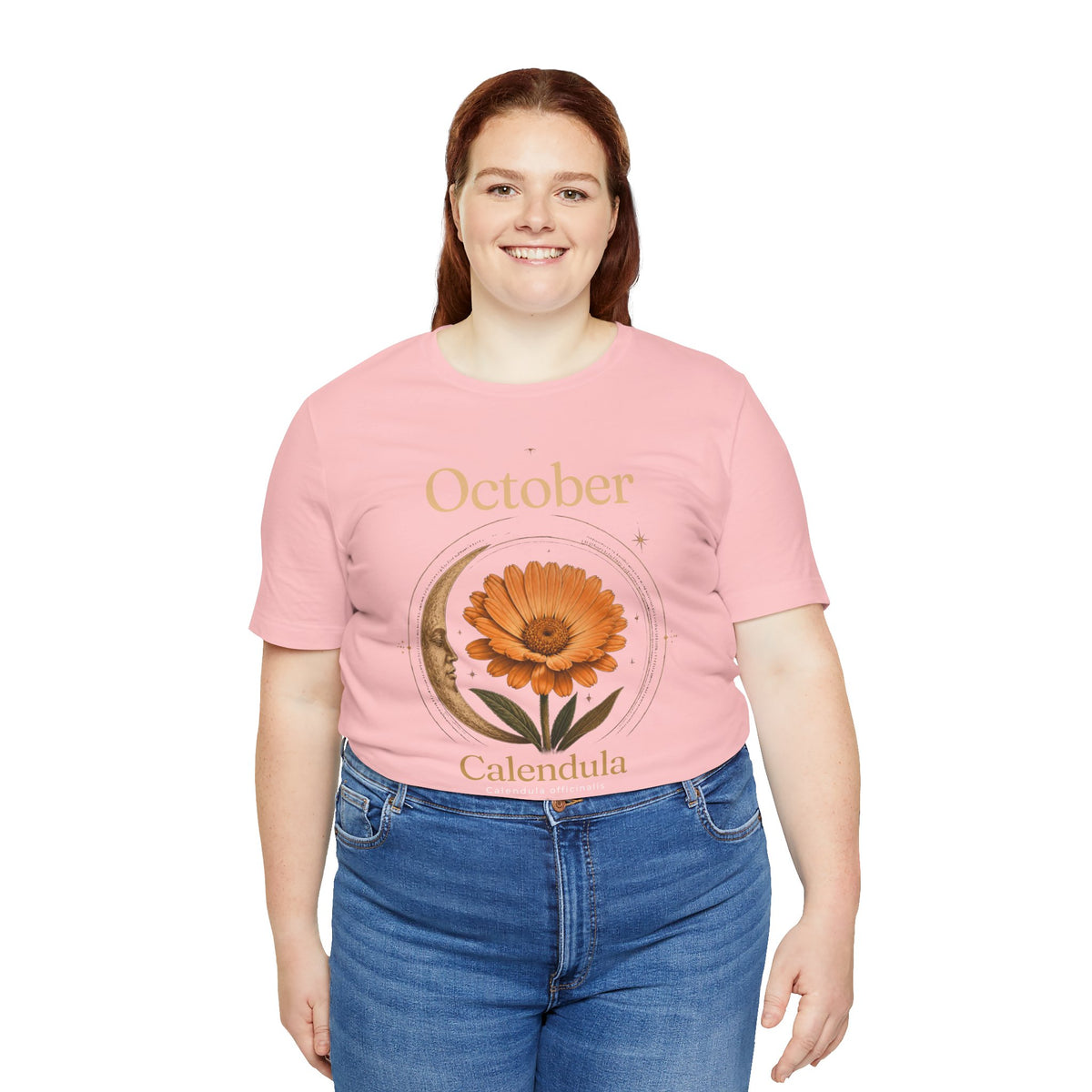 October Birth Flower Calendula T‑Shirt – Floral Birth Month Tee
