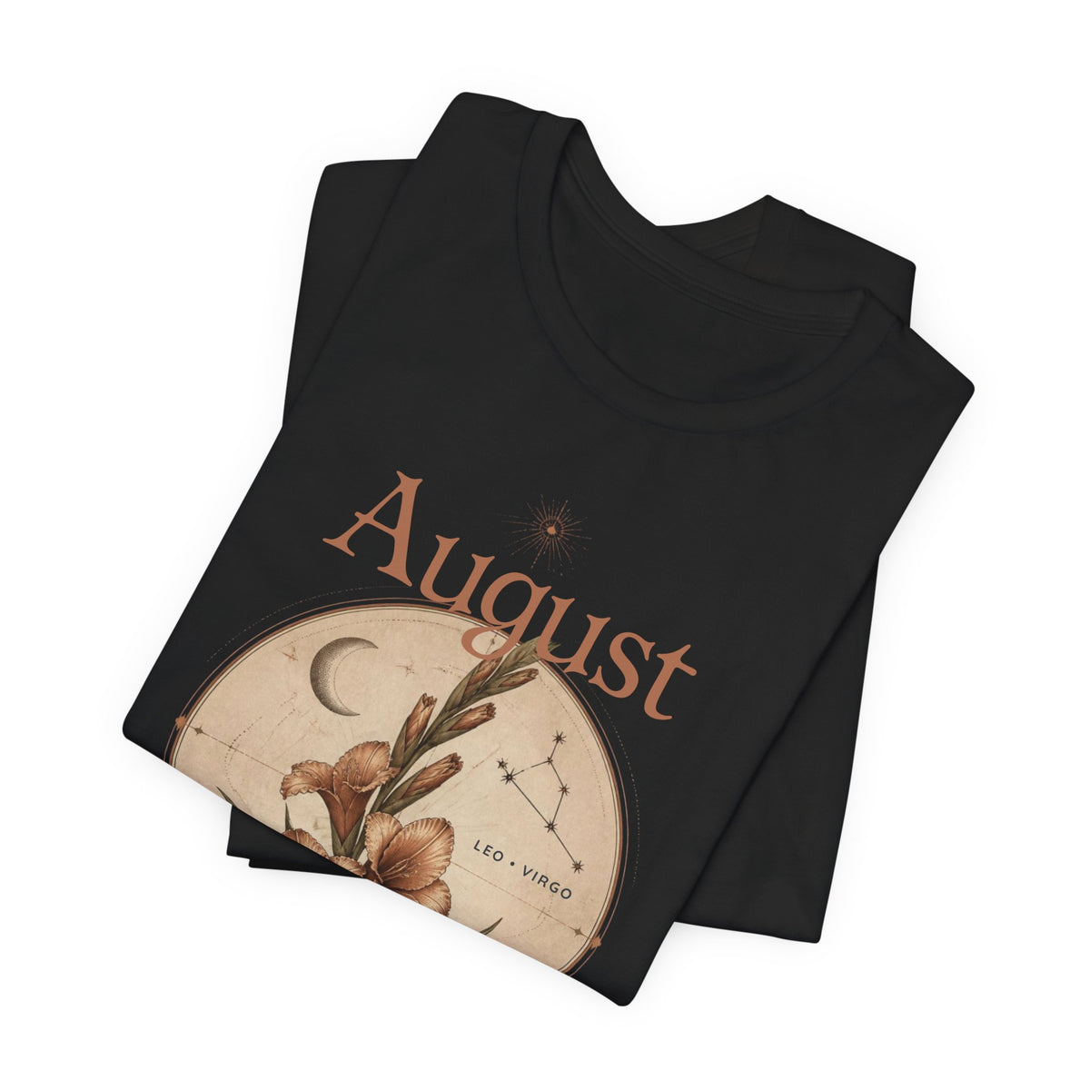August Birth Flower Gladiolus Floral Tee