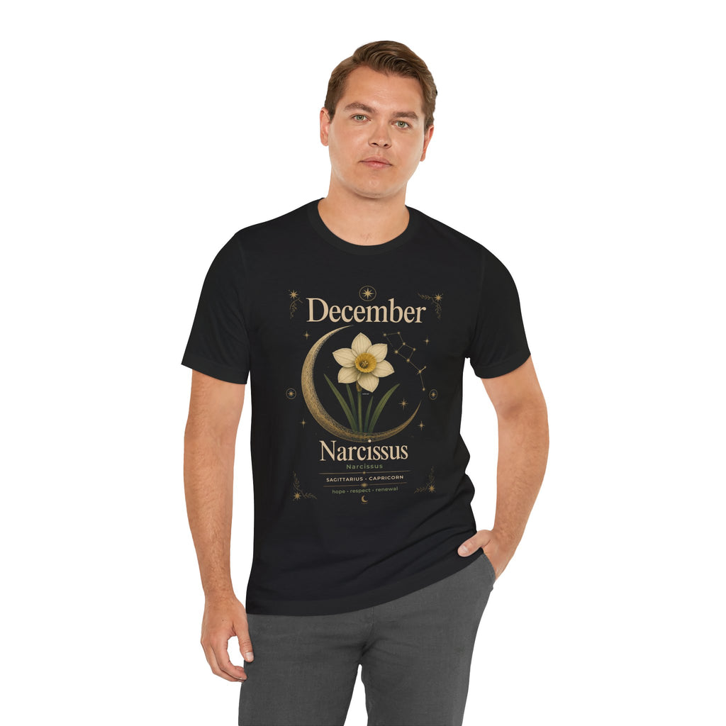December Birth Flower - Narcissus T‑Shirt — Birth Month Flower Tee