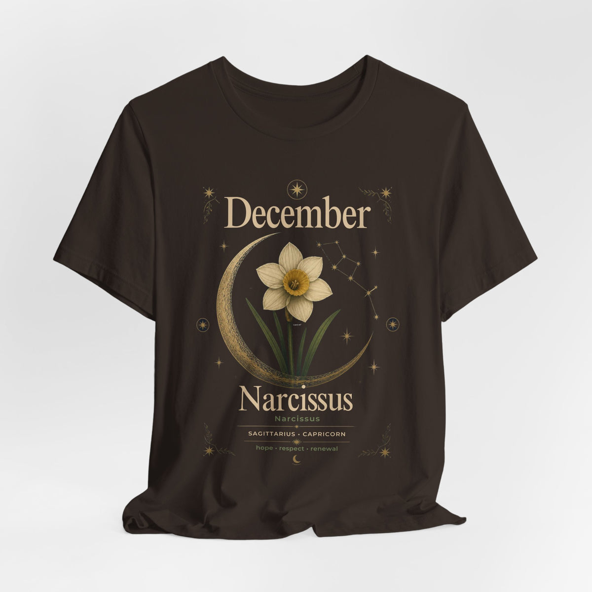 December Birth Flower - Narcissus T‑Shirt — Birth Month Flower Tee