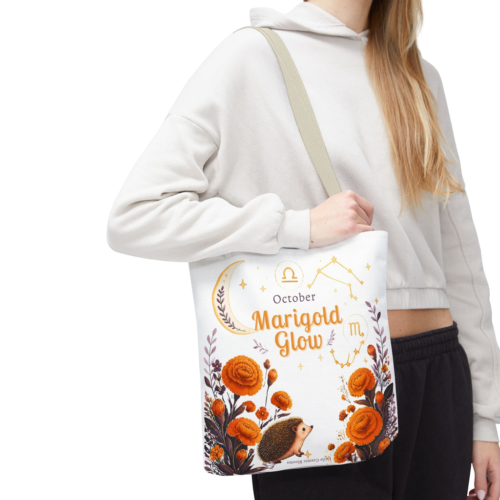 October Birth Flower - Marigold Glow Tote Bag (AOP)
