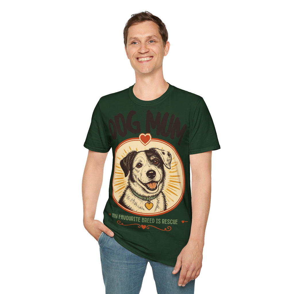 Dog Mum shirt | Rescue dog illustration T-Shirt